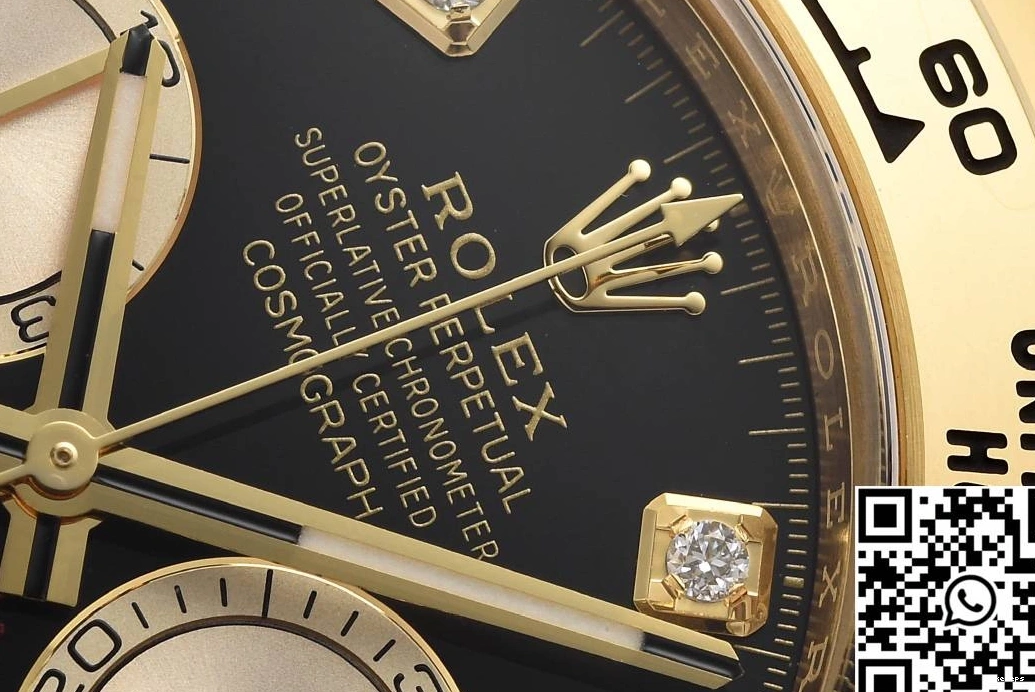 Clean Diamond Cosmograph Bezel Daytona Black Versatile Hourmarker M126518 Factory 1134 Rolex 0810